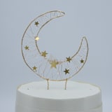 "Moon and Stars Gold Metal Cake Topper" - Cake Toppers in gold by BE something new