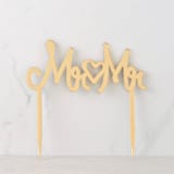 "Mr & Mr Cake Topper, Gold" - Cake Toppers in gold by Em and Me Studio