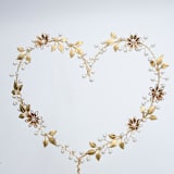 "Gold Floral Heart Cake Topper" - Cake Toppers in gold by BE something new