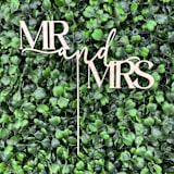 "Mr & Mrs Cake Topper | Birch Wood" - Cake Toppers in natural by The Crazy Bunny Lady