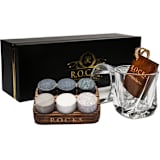 "The Connoisseur's Set - Twist Glass Edition" - Groomsmen Gifts in black by ROCKS Whiskey Chilling Stones
