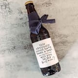 "Set of 6 Best Man Beer Bottle Labels | Text" - Groomsmen Gifts in white by The Pretty Little Mess