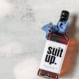 "Best Man Liquor Bottle Label | Suit Up" - Groomsmen Gifts in white by The Pretty Little Mess