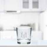 "Custom Gilded Low Ball Glass" - Groomsmen Gifts in clear by Papel Custom Design