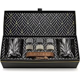 "The Connoisseur's Set - Palm Glass Edition" - Groomsmen Gifts in black by ROCKS Whiskey Chilling Stones