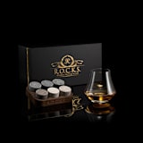 "The Connoisseur's Set - Nosing Glass Edition" - Groomsmen Gifts in black by ROCKS Whiskey Chilling Stones