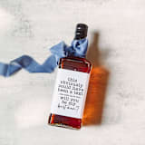 "Best Man Liquor Bottle Label | Text" - Groomsmen Gifts in white by The Pretty Little Mess
