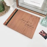 "Romantic Wedding Guest Book | Cherry Wood | 8.5 x 11" - Guest Books in green by Katrina Mejia