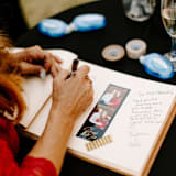 "Signature Style Wedding Guest Book | Cherry Wood | 8.5 x 11" - Guest Books in brown by Katrina Mejia