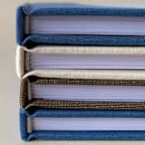 "Custom Wedding Guest Book · Modern Golden Elegance · Dark Gray Linen" - Guest Books in gray by Transient Books