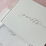 "Ivory Minimalist Guest Book" - Guest Books in white by Barbara Gregory