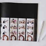 "Black Photo Booth Guest Book" - Guest Books in black by Jordan Perry