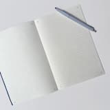 "Classic Navy Blue Saddle Stitch Guestbook" - Marketplace Guest Books in blue by Jessica Cunningham