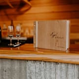 "Classic Wedding Guest Book | Cherry Wood | 8.5 x 11" - Guest Books in beige by Katrina Mejia