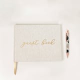 "Guest Book, Linen" - Guest Books in natural by bloom Daily Planners
