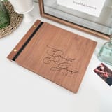 "Timeless Wedding Guest Book | Cherry Wood | 8.5 x 11" - Guest Books in black by Katrina Mejia