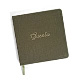 "Linen Fabric Wedding Guest Book | Gold Foil on Olive Green Linen" - Marketplace Guest Books in green by Jessica Cunningham