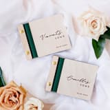 "Romantic Garden Wedding Guest Book & Vow Book Set | Maple Wood | Set of 3 Books" - Guest Books in green by Katrina Mejia