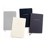 "Linen Wedding Guestbook | Gold Foil on Gray Linen" - Guest Books in gray by Jessica Cunningham