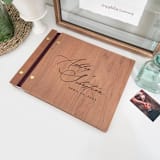 "Sophisticated Wedding Guest Book | Cherry Wood | 8.5 x 11" - Guest Books in purple by Katrina Mejia