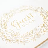 "Gold Floral Guest Book" - Guest Books in gold by bloom Daily Planners