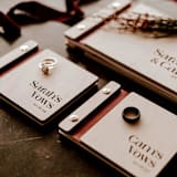 "Gothic Wedding Guest Book & Vow Book Set | Maple Wood | Set of 3 Books" - Guest Books in red by Katrina Mejia