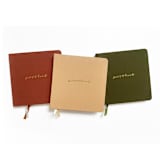 "Linen Fabric Wedding Guest Book | Gold Foil on Sandy Caramel Beige Linen" - Guest Books in beige by Jessica Cunningham
