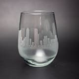 "San Diego, California Skyline Stemless Wine Glass" - Drinkware in clear by stephanie miller 1
