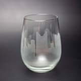 "Columbus, Ohio Skyline Stemless Wine Glass" - Drinkware in clear by stephanie miller 1