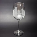 "Dallas, Texas Skyline Wine Glass" - Drinkware in clear by stephanie miller 1