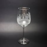 "Lisbon, Portugal Skyline Wine Glass" - Drinkware in clear by stephanie miller 1