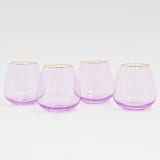 "SET OF 4 - SIREN STEMWARE // SHORT STEMLESS IN MISTY LILAC" - Drinkware in purple by borrowed BLU