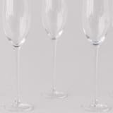 "SET OF 4 - SIREN STEMWARE // CHAMPAGNE FLUTE IN CLEAR+PLATINUM" - Drinkware in clear by borrowed BLU