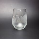 "Seattle, Washington Skyline Stemless Wine Glass" - Drinkware in clear by stephanie miller 1