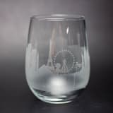 "Las Vegas, Nevada Skyline Stemless Wine Glass" - Drinkware in clear by stephanie miller 1