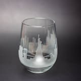 "New York City, New York Skyline Stemless Wine Glass" - Drinkware in clear by stephanie miller 1