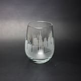 "Philadelphia, Pennsylvania Skyline Stemless Wine Glass" - Drinkware in clear by stephanie miller 1