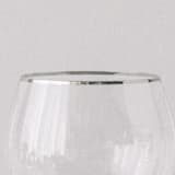"SET OF 4 - SIREN STEMWARE // RED WINE IN CLEAR+PLATINUM" - Drinkware in clear by borrowed BLU