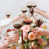 "SET OF 4 - SIREN STEMWARE // WHITE WINE IN ORO" - Drinkware in yellow by borrowed BLU