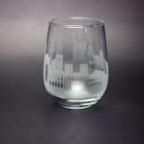 "Lisbon, Portugal Skyline Stemless Wine Glass" - Drinkware in clear by stephanie miller 1