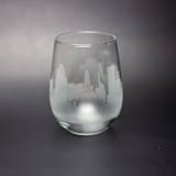 "Baltimore, Marlyand Stemless Skyline Wine Glass" - Drinkware in clear by stephanie miller 1