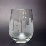 "Charlotte, North Carolina Skyline Stemless Wine Glass" - Drinkware in clear by stephanie miller 1