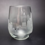 "Charlotte, North Carolina Skyline Stemless Wine Glass" - Drinkware in clear by stephanie miller 1