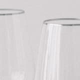 "SET OF 4 - SIREN STEMWARE // TALL STEMLESS IN CLEAR+PLATINUM" - Drinkware in clear by borrowed BLU