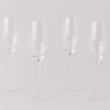 "SET OF 4 - SIREN STEMWARE // CHAMPAGNE FLUTE IN CLEAR" - Drinkware in clear by borrowed BLU