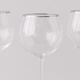 "SET OF 4 - SIREN STEMWARE // WHITE WINE IN CLEAR+PLATINUM" - Drinkware in clear by borrowed BLU