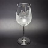 "Madrid, Spain Skyline Wine Glass" - Drinkware in clear by stephanie miller 1
