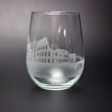 "Rome, Italy Skyline Stemless Wine Glass" - Drinkware in clear by stephanie miller 1