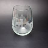 "Paris, France Skyline Stemless Wine Glass" - Drinkware in clear by stephanie miller 1