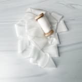 "Heirloom Collection Silk Ribbon -  Simply White 1.5" x 5 yards" - Ribbons in white by Honey Silks Co